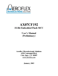 Datasheet AX07CF192 производства Aeroflex