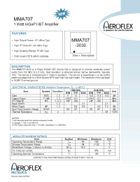 Datasheet MMA707 производства Aeroflex