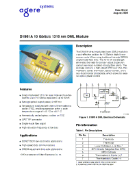 Datasheet D1861 manufacturer Agere