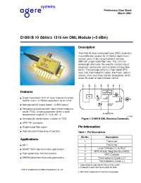 Datasheet D1861B040 manufacturer Agere