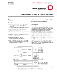 Datasheet T7504 производства Agere