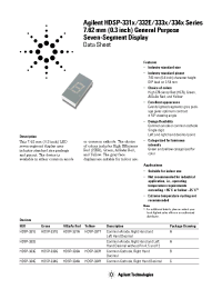 Datasheet 5082-331G-GI000 manufacturer Agilent