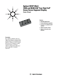 Datasheet 5082-B01G-00200 производства Agilent