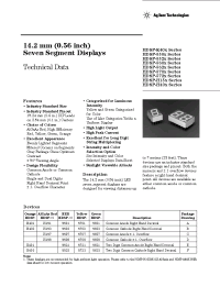 Datasheet 5082-H151-LM000 производства Agilent