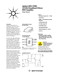 Datasheet ABA-31563-TR2G производства Agilent