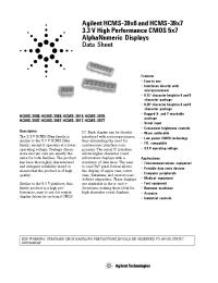 Datasheet HCMS-3907 производства Agilent