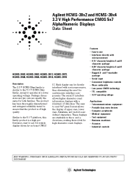 Datasheet HCMS-39X2 производства Agilent