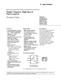 Datasheet HCPL-0453-500 производства Agilent