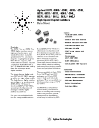 Datasheet HCPL-0900 производства Agilent