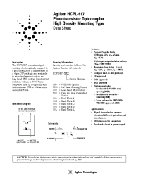 Datasheet HCPL-817-00C производства Agilent