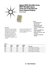 Datasheet HDSP-301A производства Agilent