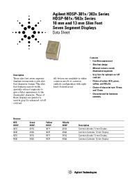 Datasheet HDSP-301G-LK200 производства Agilent