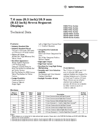 Datasheet HDSP-3601-HL200 производства Agilent