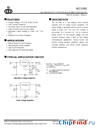 Datasheet AIC1085-33CE manufacturer AIC