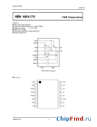 Datasheet AK4170 manufacturer AKM