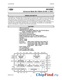 Datasheet AK4395 manufacturer AKM