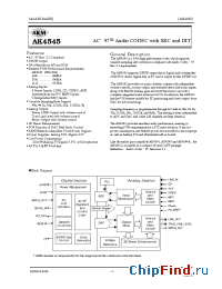 Datasheet AK4545 manufacturer AKM