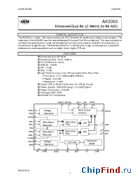 Datasheet AK5393-VS manufacturer AKM
