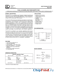 Datasheet ALD1101 производства ALD