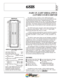 Datasheet A6818ELW производства Allegro