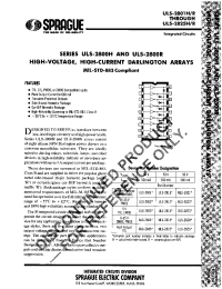 Datasheet ULS-2801H производства Allegro