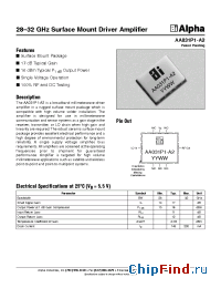 Datasheet AA031P1-A2 производства Alpha