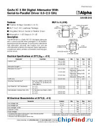 Datasheet AA109-310 производства Alpha