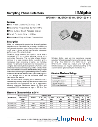 Datasheet SPD1103-111 manufacturer Alpha