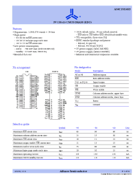 Datasheet AS4C1M16E5-45JC manufacturer Alliance