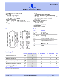 Datasheet AS4C256K16E0-50JC manufacturer Alliance