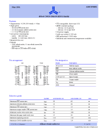 Datasheet AS4C4M4E1-60 manufacturer Alliance