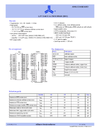Datasheet AS4LC256K16E0 manufacturer Alliance