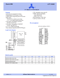 Datasheet AS7C1026B-10JC производства Alliance