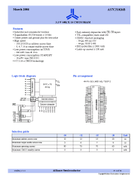 Datasheet AS7C31026B-10JC производства Alliance