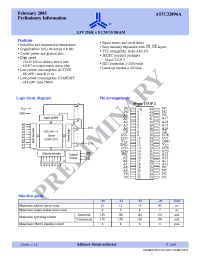 Datasheet AS7C32096A-10TC производства Alliance