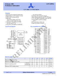 Datasheet AS7C32098A-10TC производства Alliance