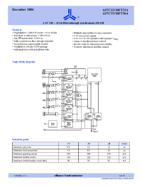 Datasheet AS7C331MFT32A-85TQI производства Alliance