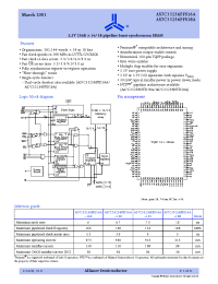 Datasheet AS7C33256PFS16A-100TQI производства Alliance