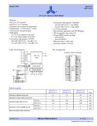 Datasheet AS7C3513-12JC производства Alliance