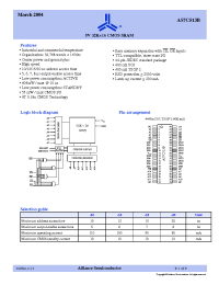 Datasheet AS7C513B-10JI производства Alliance