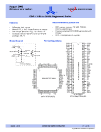Datasheet AS80SSTVF16859-64TR производства Alliance