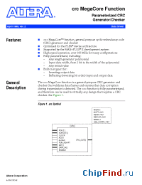 Datasheet CRCMEGACORE manufacturer Altera