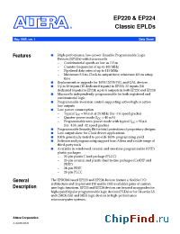 Datasheet EP220PC-10A производства Altera