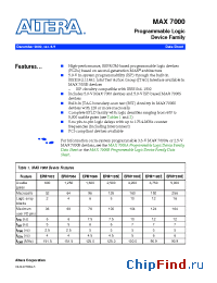 Datasheet EPM7032-10 производства Altera