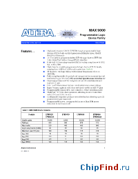 Datasheet MAX9000 производства Altera