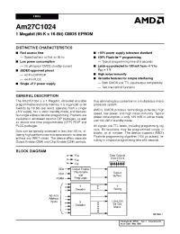 Datasheet 27C1024 manufacturer AMD