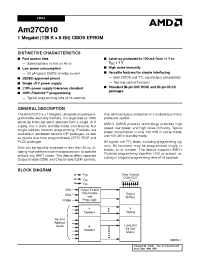 Datasheet AM27C010-120DE5B manufacturer AMD