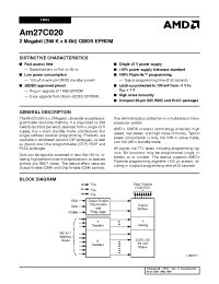 Datasheet AM27C020 производства AMD
