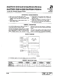 Datasheet AM27PS191 производства AMD