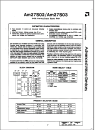 Datasheet AM27S02A производства AMD